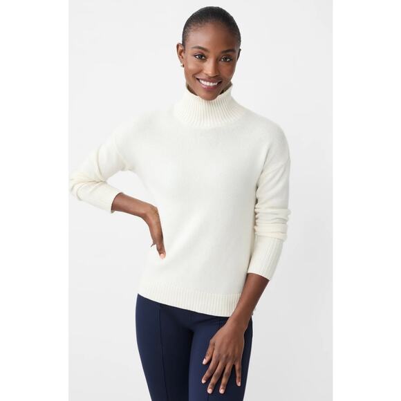 J. McLaughlin Dina Clara Cashmere Turtleneck Sweater Ecru Ivory Jumper XS - Picture 2 of 10